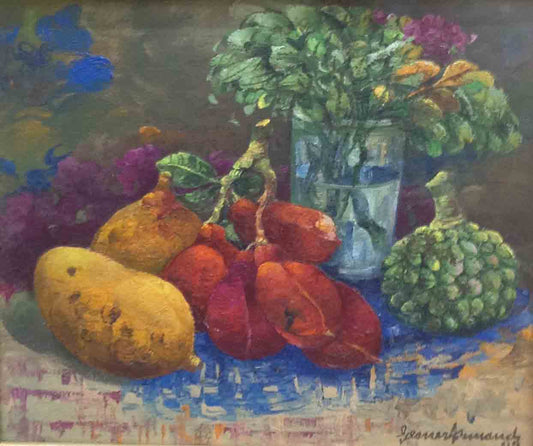 Gesner Armand (1936-2008) 10"x12' Still Life Oil on Board #2915GN-HA