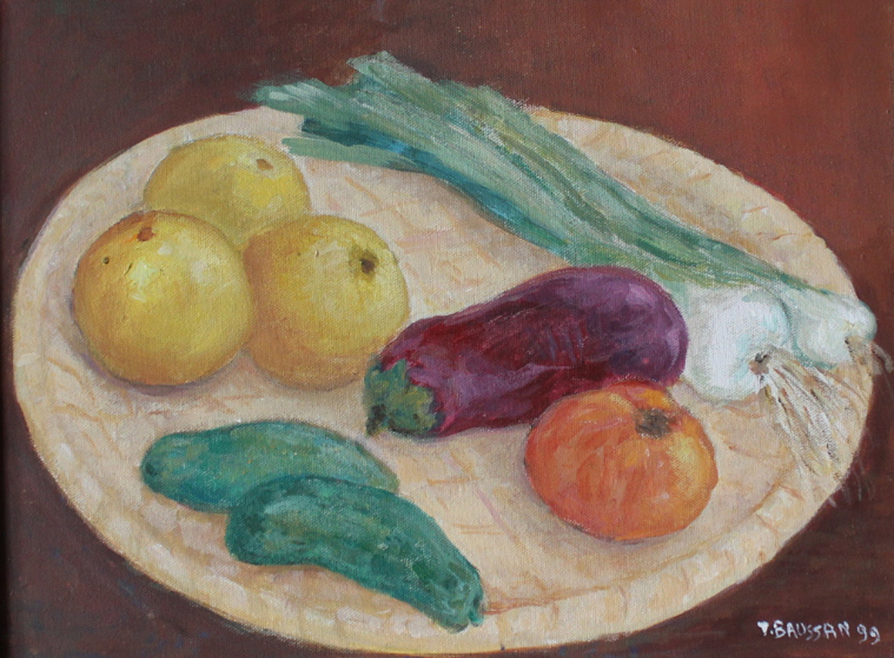 Tamara Baussan (1909-1999) 12"x16" Still Life 1999 Oil Canvas #1MFN