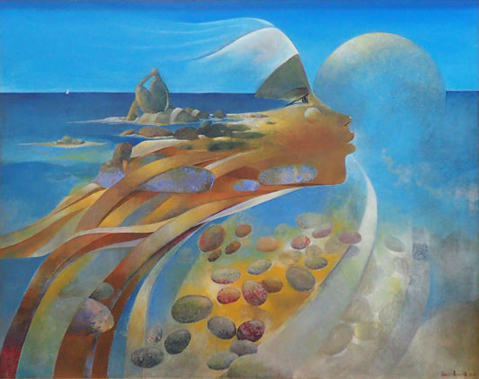 Philippe Dodard 60"x48" L'Espoir 1984 Acrílico sobre Masonite #1EB