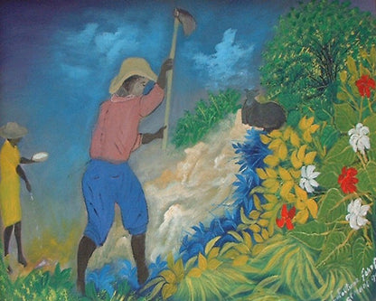 Lafortune Felix (1933-2016) 16"x24" The Laborer 2000 Acrylic on Canvas #J6