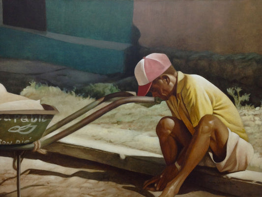 Franck Louissaint (1949-2021) 30"x40" El guarnicionero 1996 Acrílico sobre lienzo #9660GN-HA