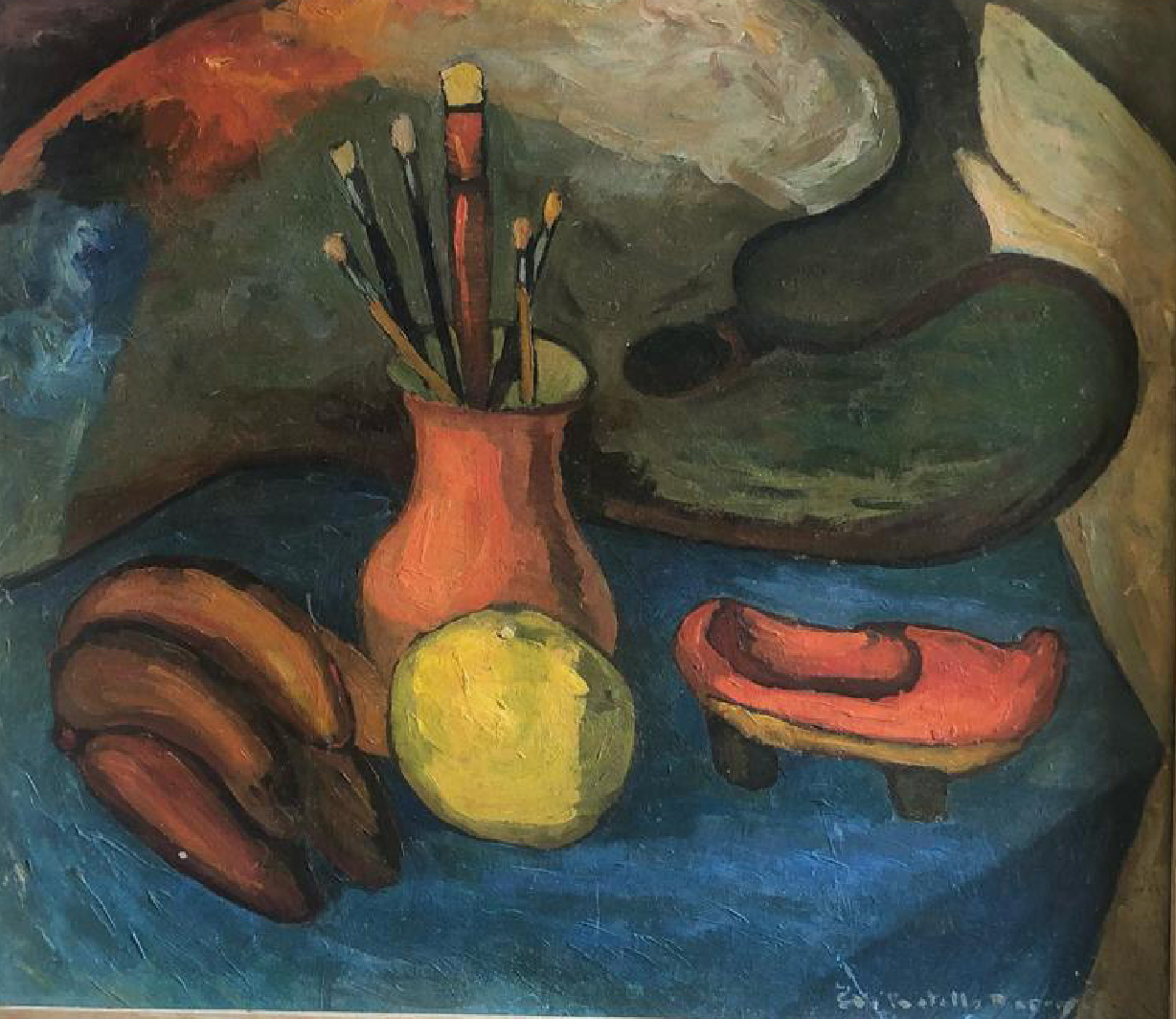 Angel Botello (1913-1986) 21"x23" Still Life Oil on Masonite #3-3-96GSN-NY