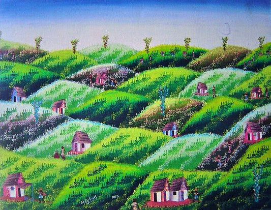 J.R. Jn-Louis 16"x20" Rural Scene 1980 Oil on Canvas #8-2-95MFN